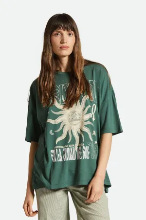 El Festival Oversized Boyfriend Tee - Trekking Green