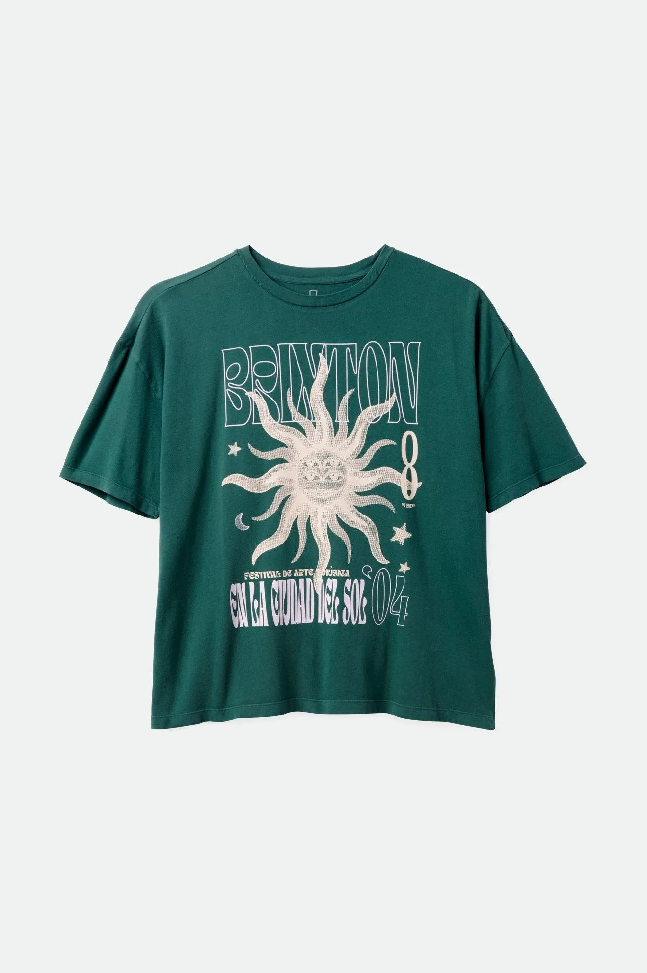 El Festival Oversized Boyfriend Tee - Trekking Green