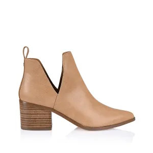 Fierce Cut Out Ankle Boots - Caramel