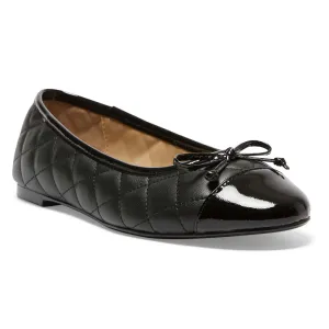 Fifi Flat in Black On Black Leather