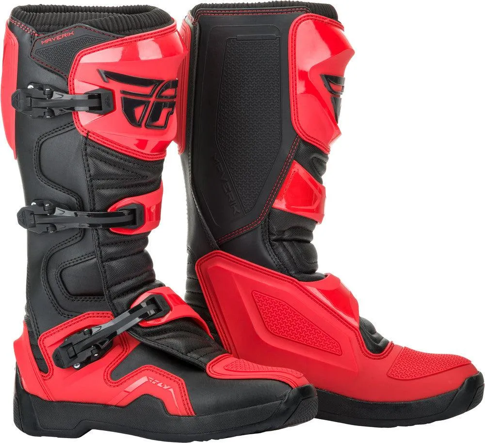 Fly Racing Maverik Boots - Red/Black - Size 7 - OPEN BOX