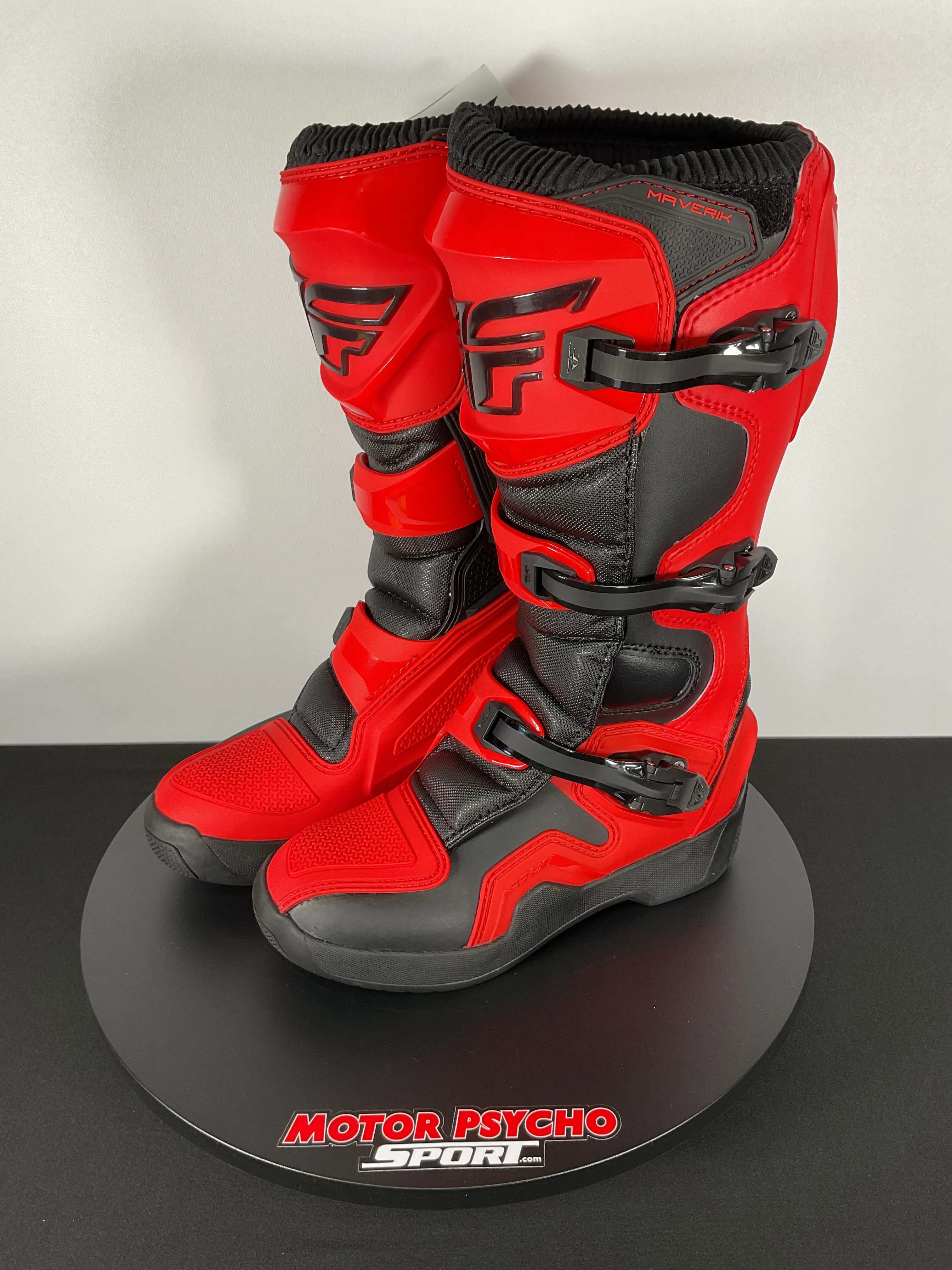 Fly Racing Maverik Boots - Red/Black - Size 7 - OPEN BOX