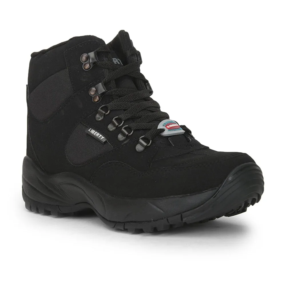 Freedom Casual (Black) Defence Hiking/Trekking Ankle Shoes EVREST-PRM By Liberty