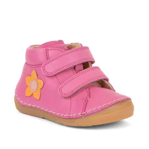 Froddo Paix Velcro Fuchsia Ankle Boots With Flower Detail