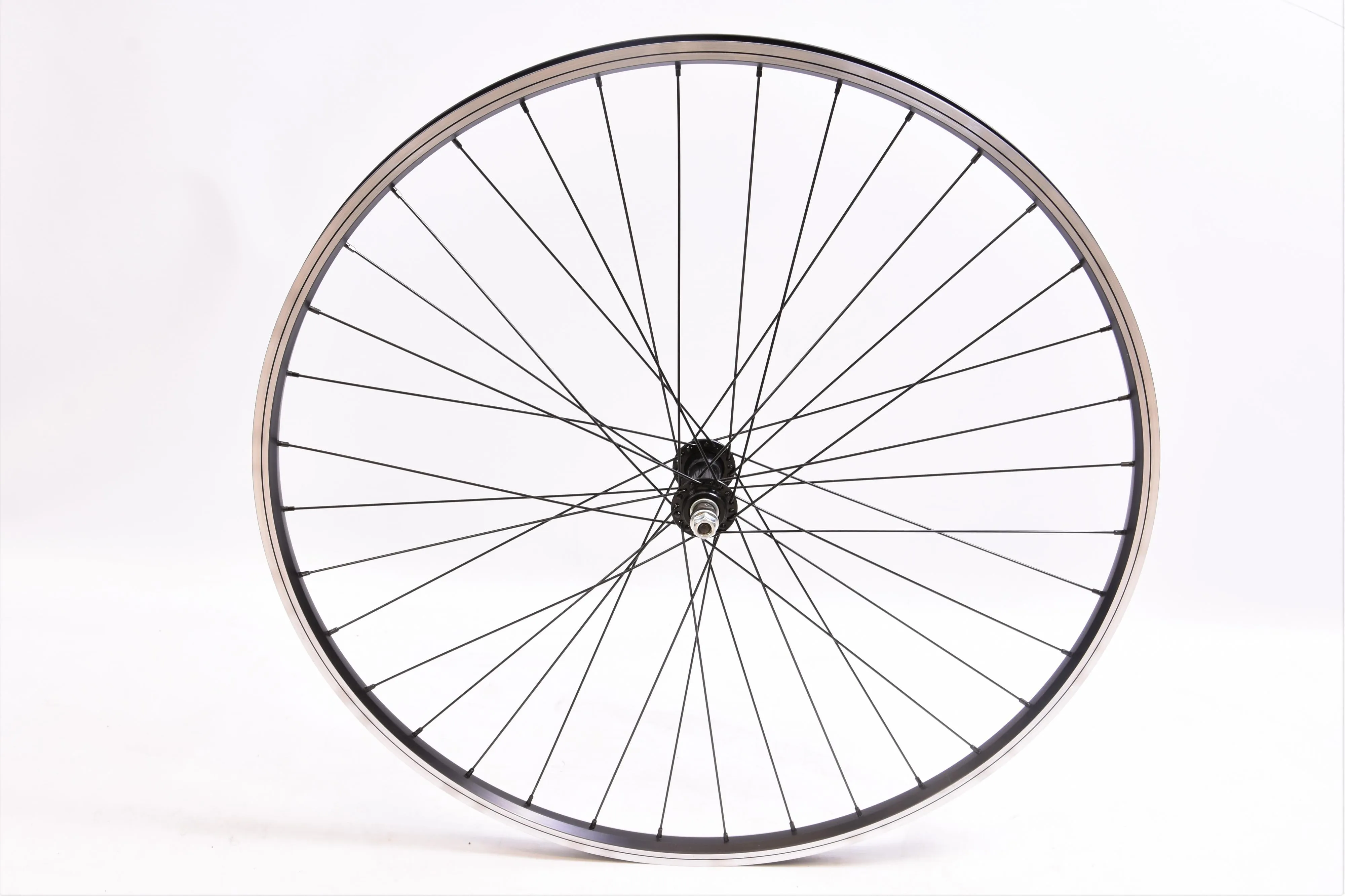 Front Hybrid Trekking Bike Wheel 700c (622 X 19c) Black Double Wall Rim