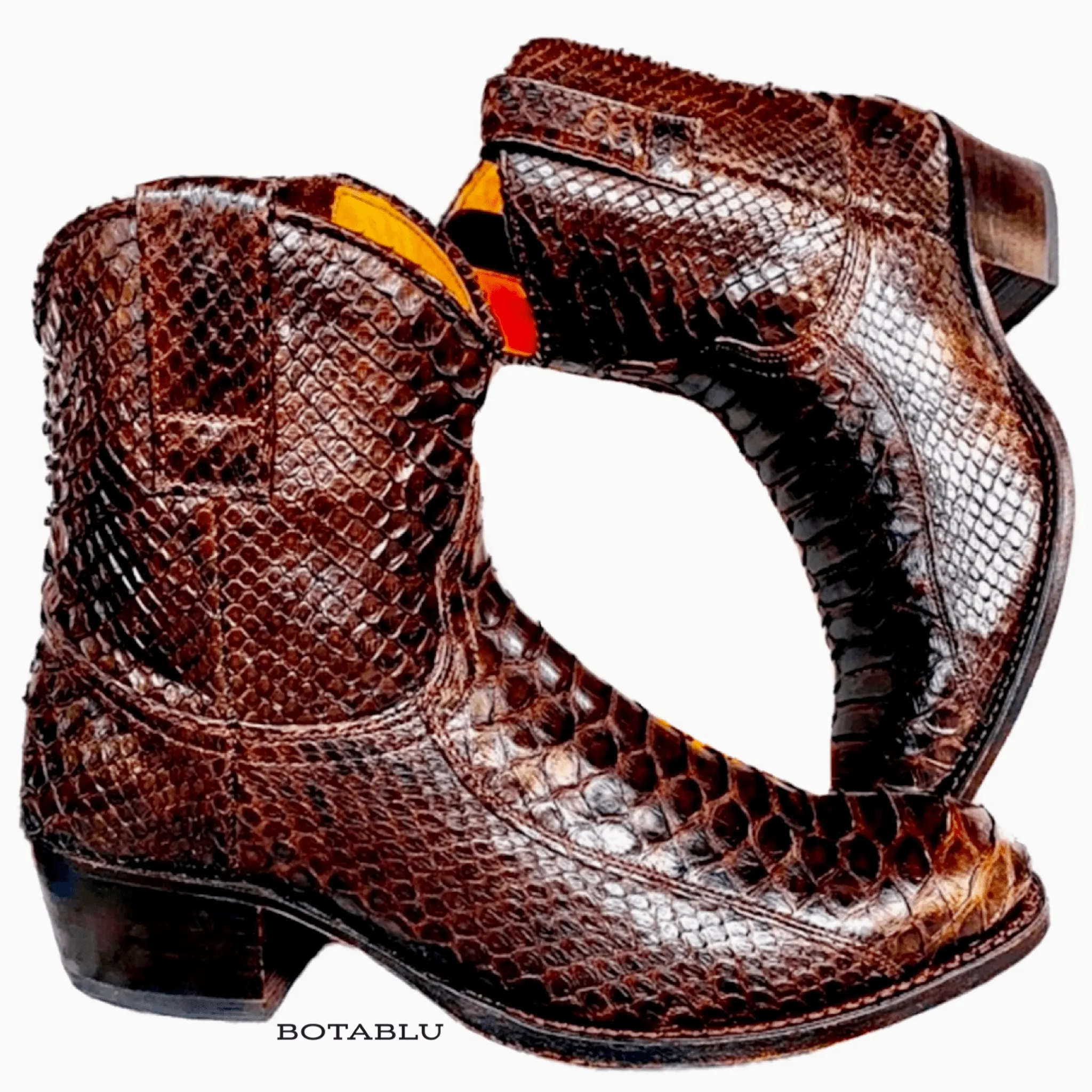 FRYE Deborah Snakeskin Python Exotic Zippered Ankle Bootie Boots