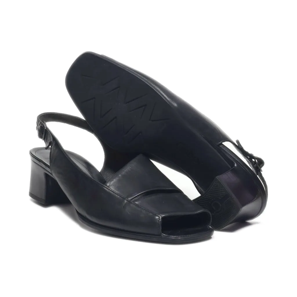 Gabor Mid-Heel Shoes Leather Black Colour For Women