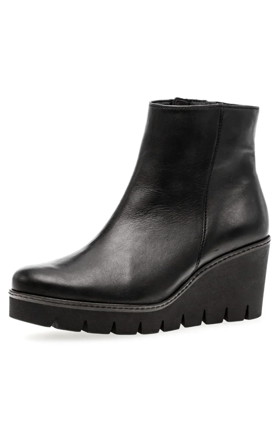 Gabor Wedge Heel Ankle Boots in Black