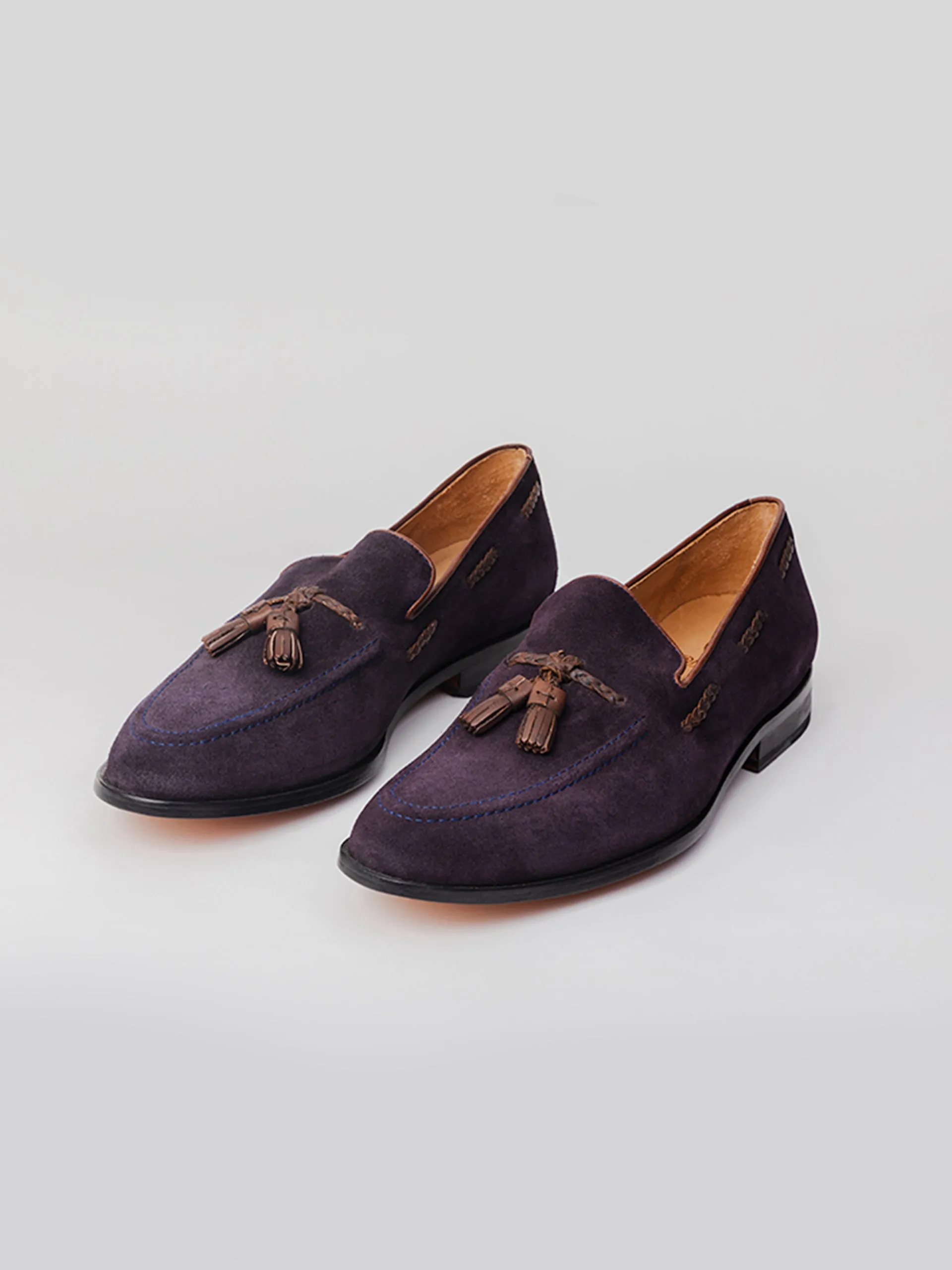 Geoffrey Tassel Loafer - Dark Navy Suede