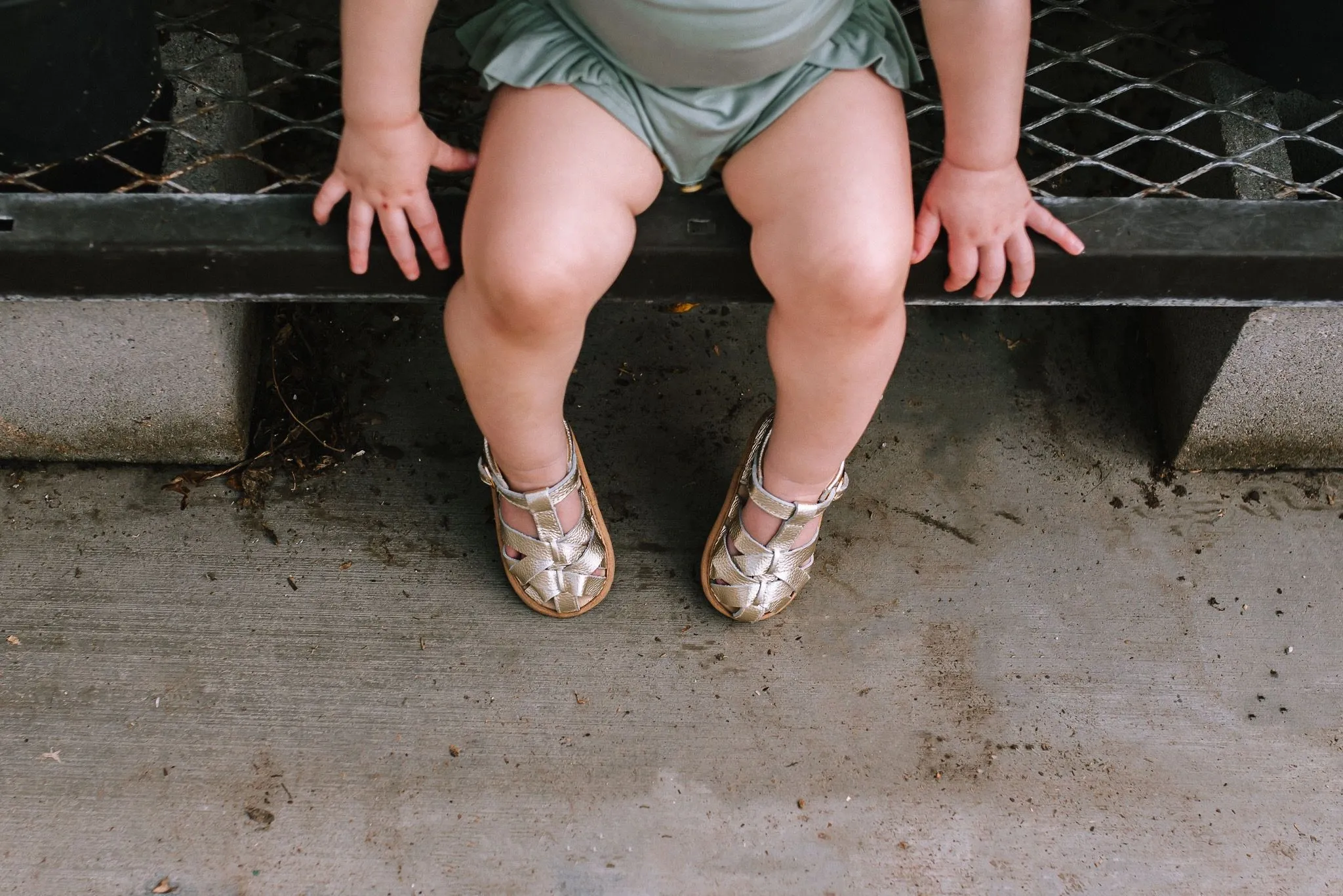 Gold Closed Toe Sandal