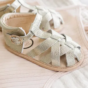 Gold Closed Toe Sandal