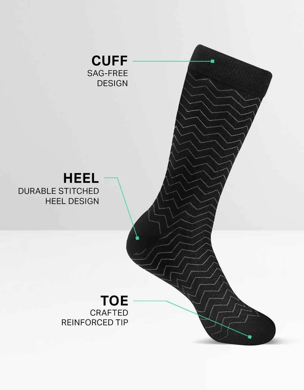 Graphed Crew Socks 5 Pack