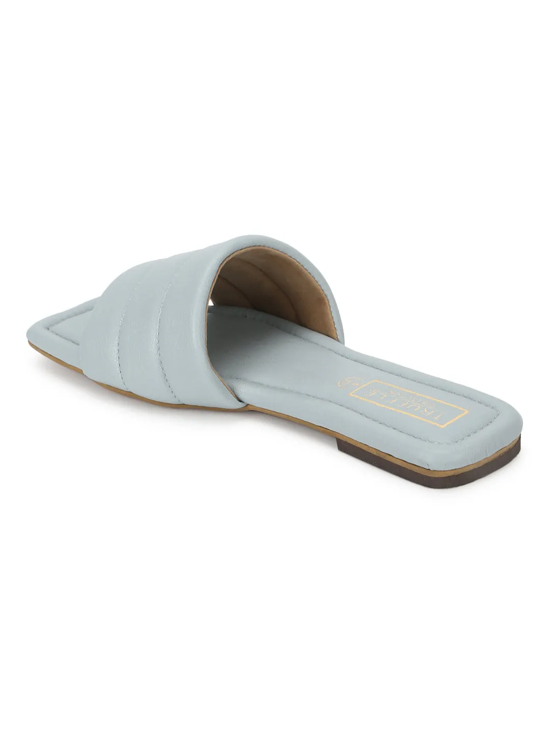 Grey PU Square Toe Slip Ons (TC-SLC-SF-50-GRY)