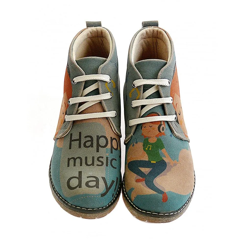 Happy Music Day Ankle Boots PH115