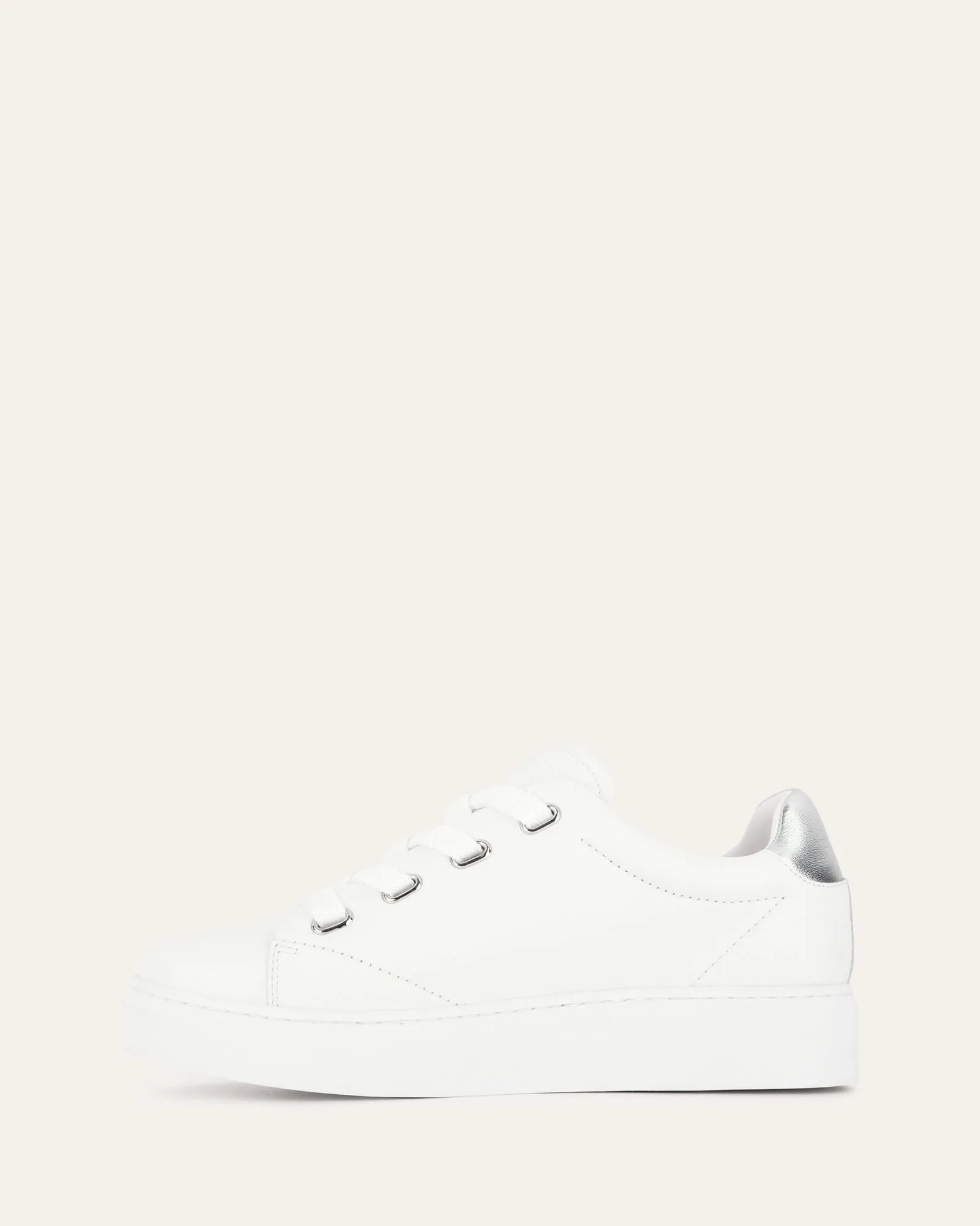 HORIZON SNEAKERS WHITE SILVER LEATHER