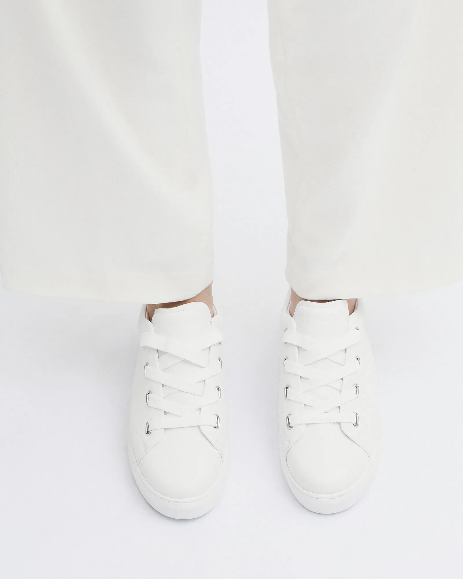 HORIZON SNEAKERS WHITE SILVER LEATHER