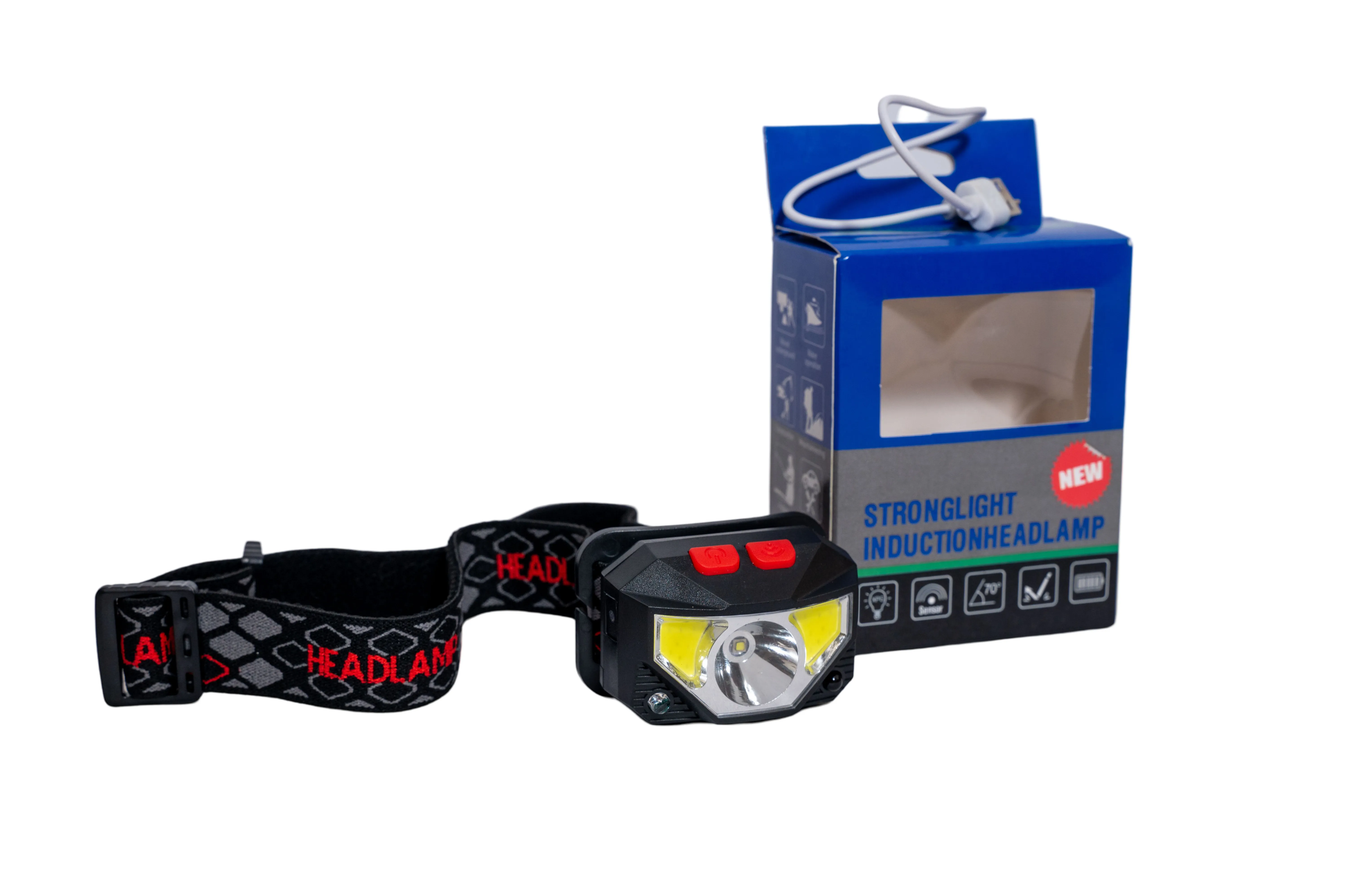 JAG Heavy Duty Headlamp 5 Modes Hand Motion Activation USB 350Lumens | Motion Sensor Headlamp