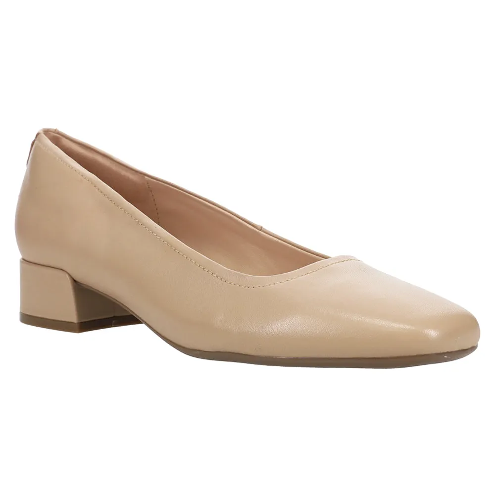 Jain Low Block Heel Square Toe Pumps