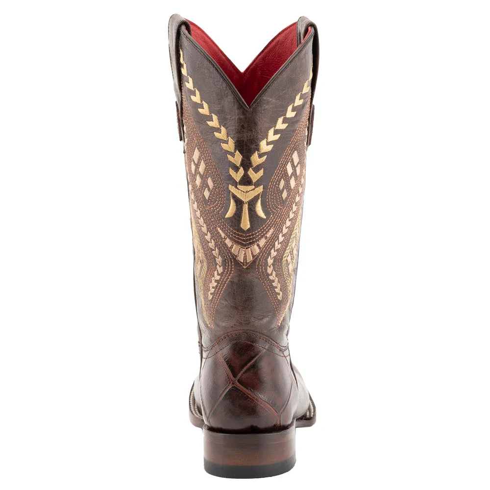 Jesse Alligator Embroidery Square Toe Cowboy Boots