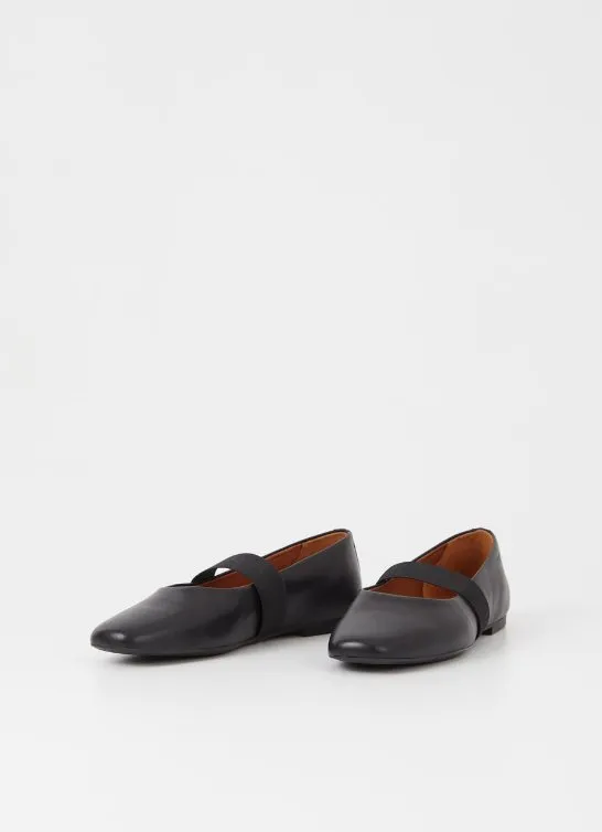 Jolin Mary Jane flats Black Leather  - Vagabon