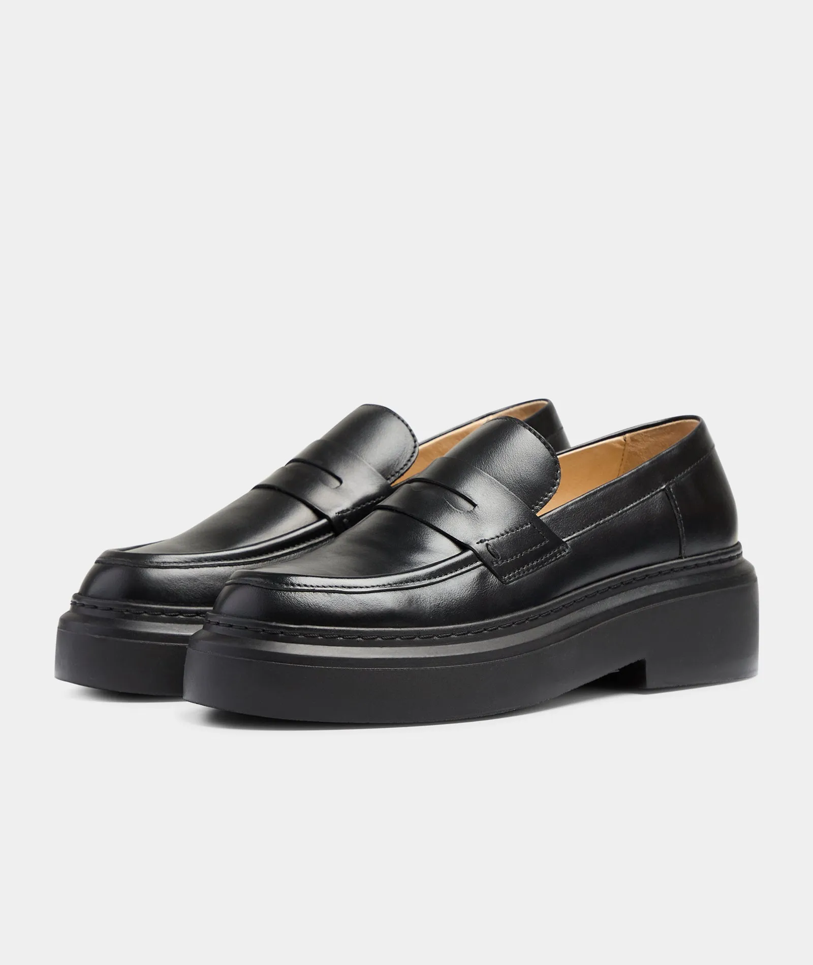 June Loafer - Black Leather / Black Sole