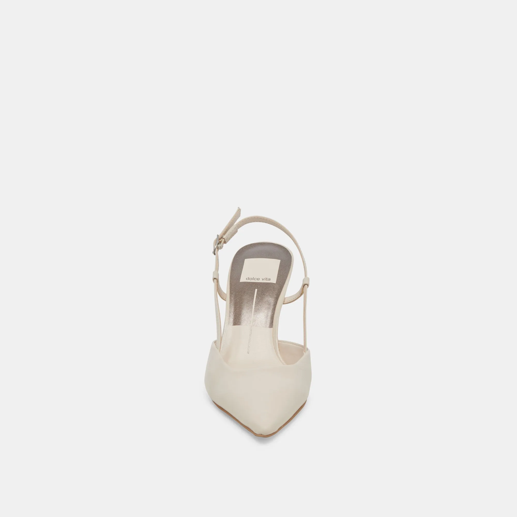 KIM HEELS IVORY CRINKLE PATENT