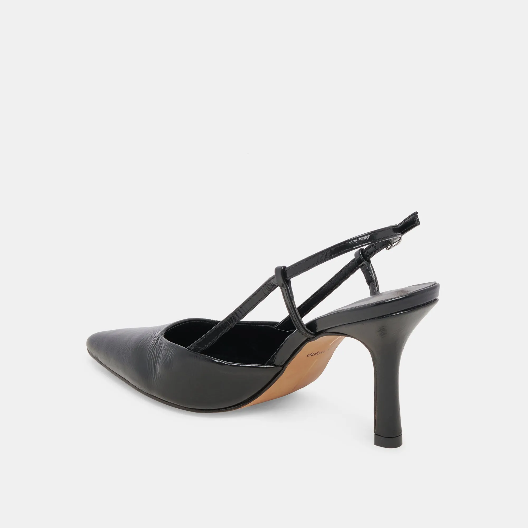 KIM HEELS MIDNIGHT CRINKLE PATENT