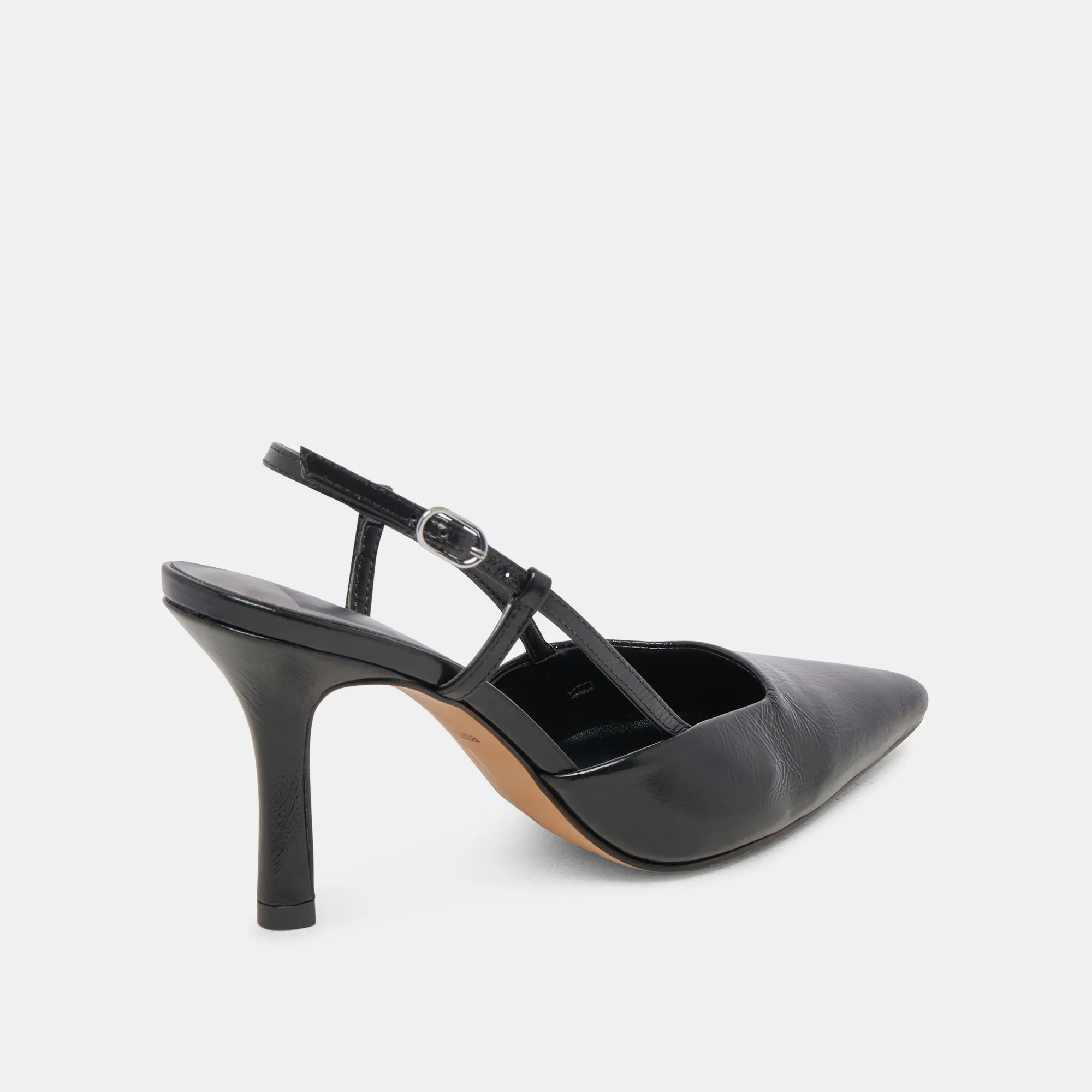 KIM HEELS MIDNIGHT CRINKLE PATENT