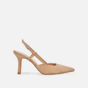 KIM HEELS TAN SUEDE