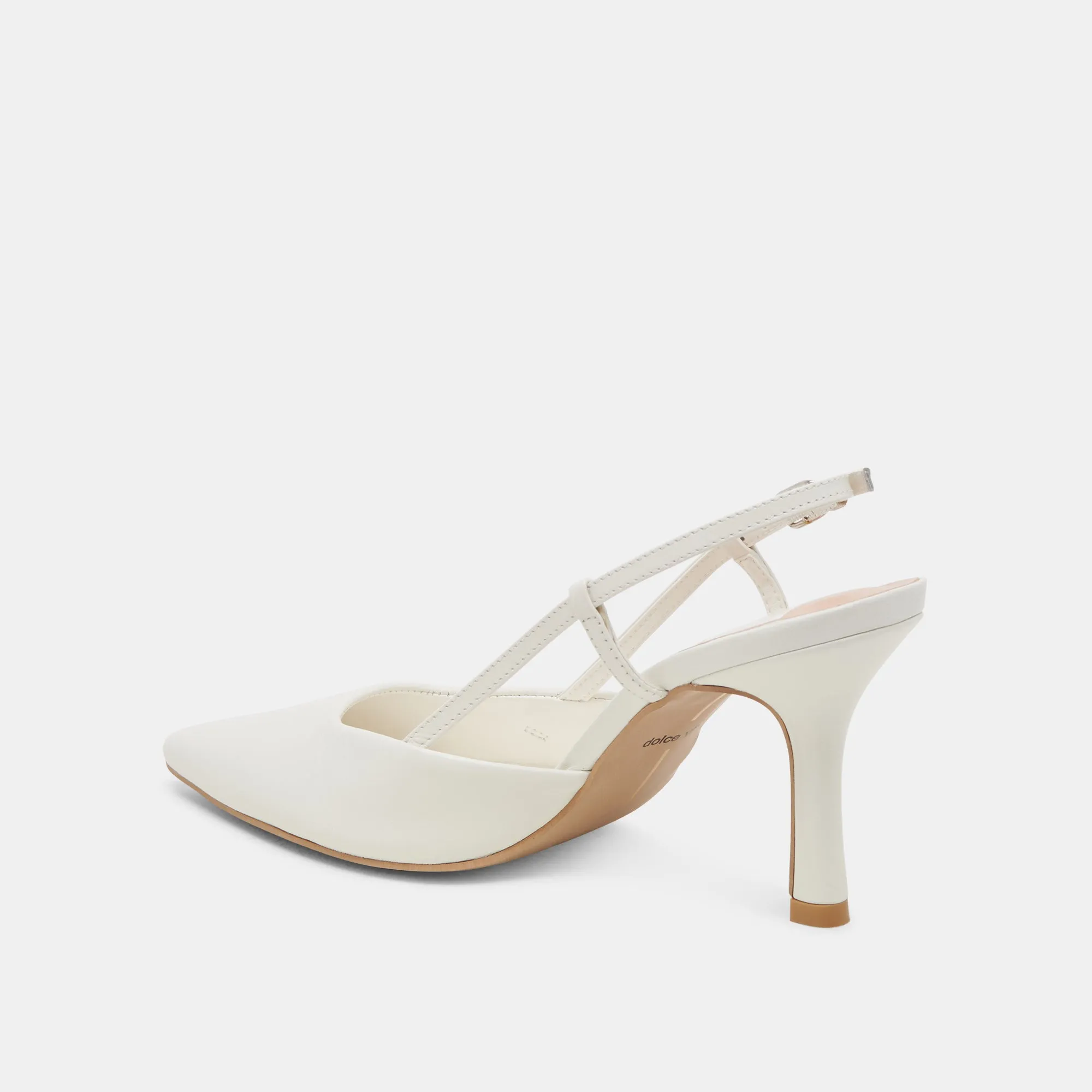 KIM HEELS WHITE LEATHER