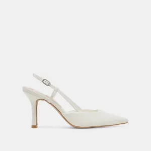 KIM HEELS WHITE LEATHER