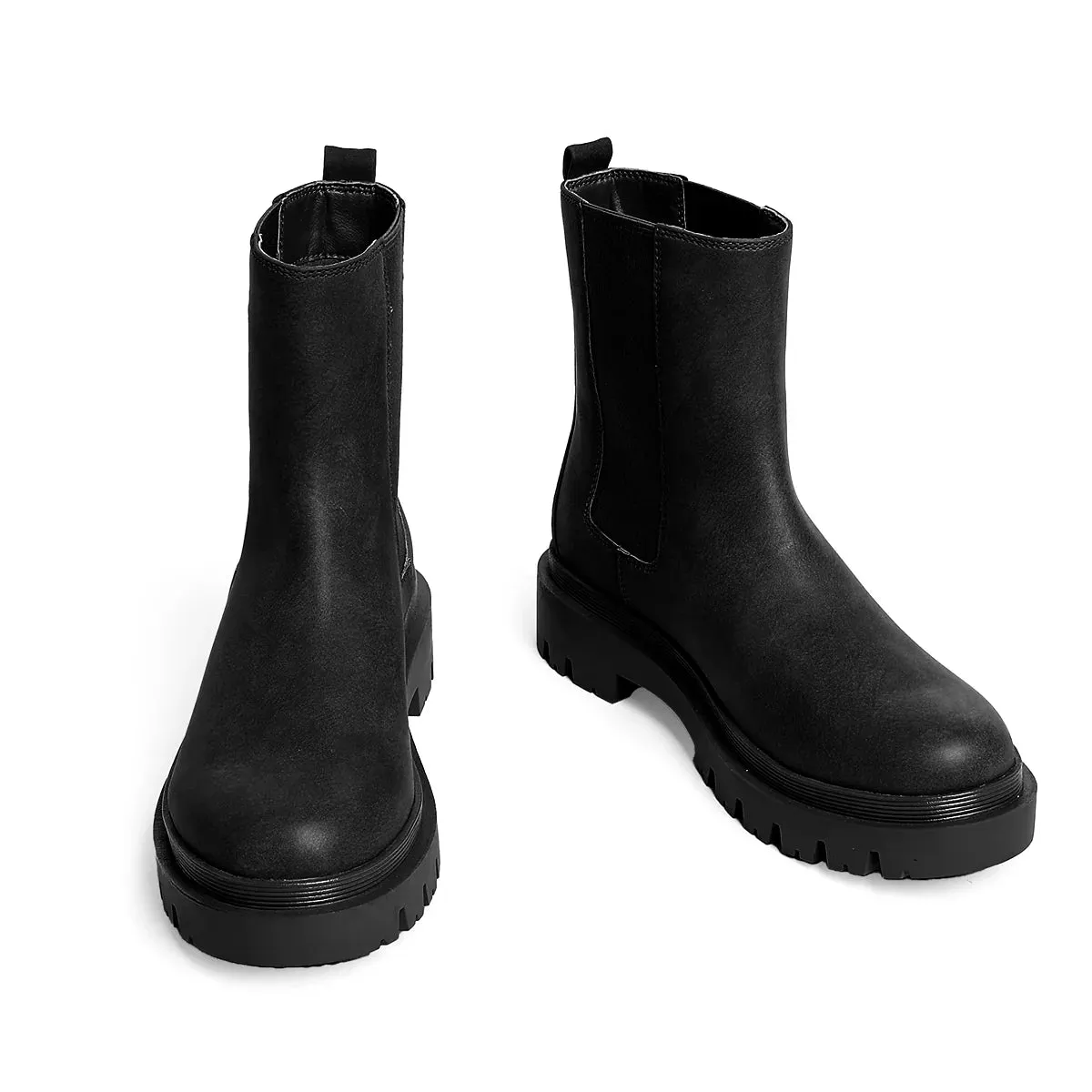 Ladies Chelsea Flatform Ankle Boots