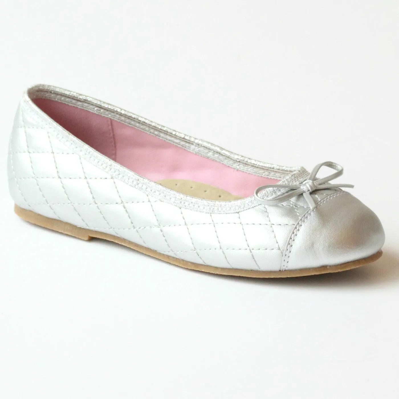 L'Amour Girls Quilted Ballet Flats