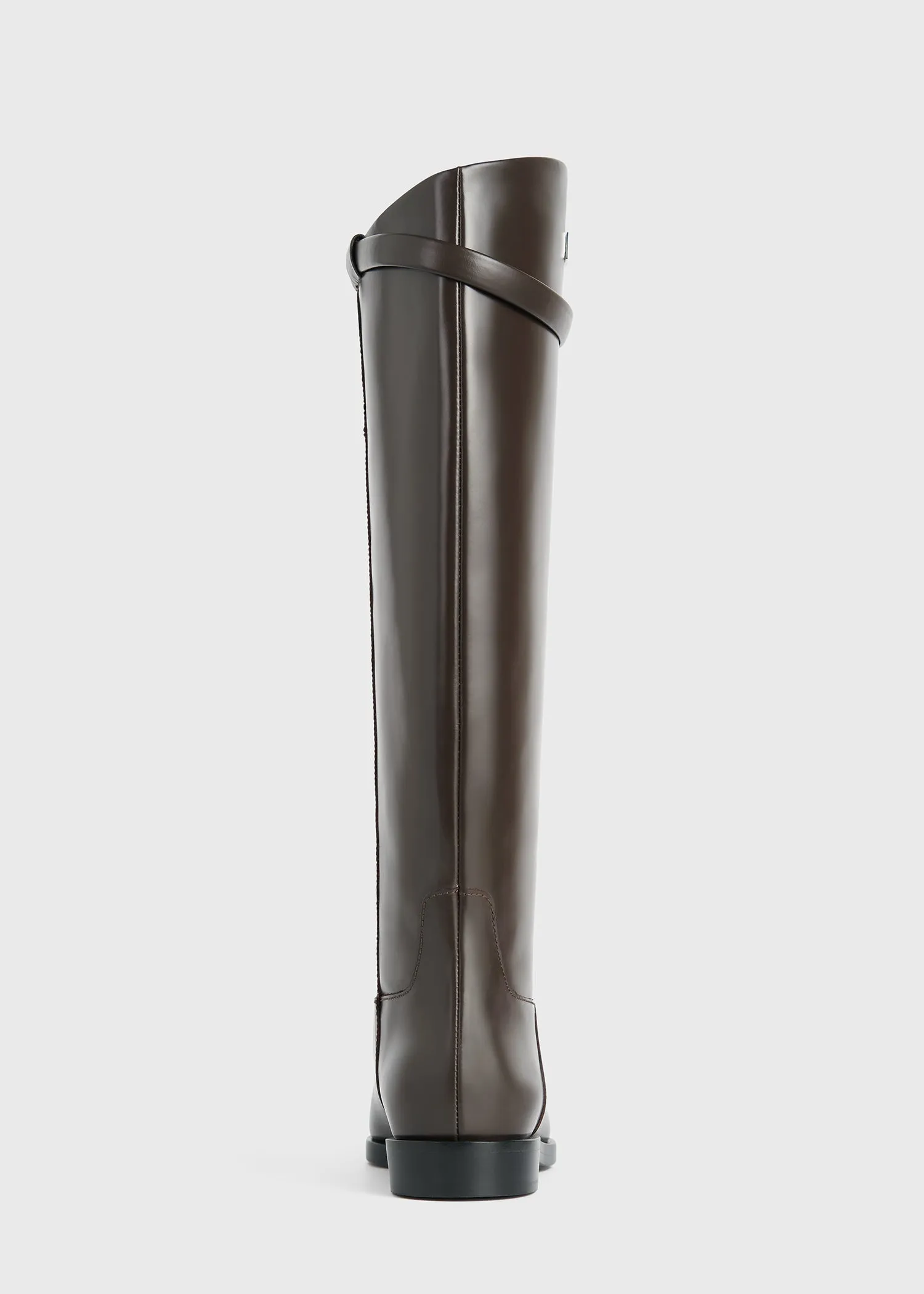 Leather riding boots coffee