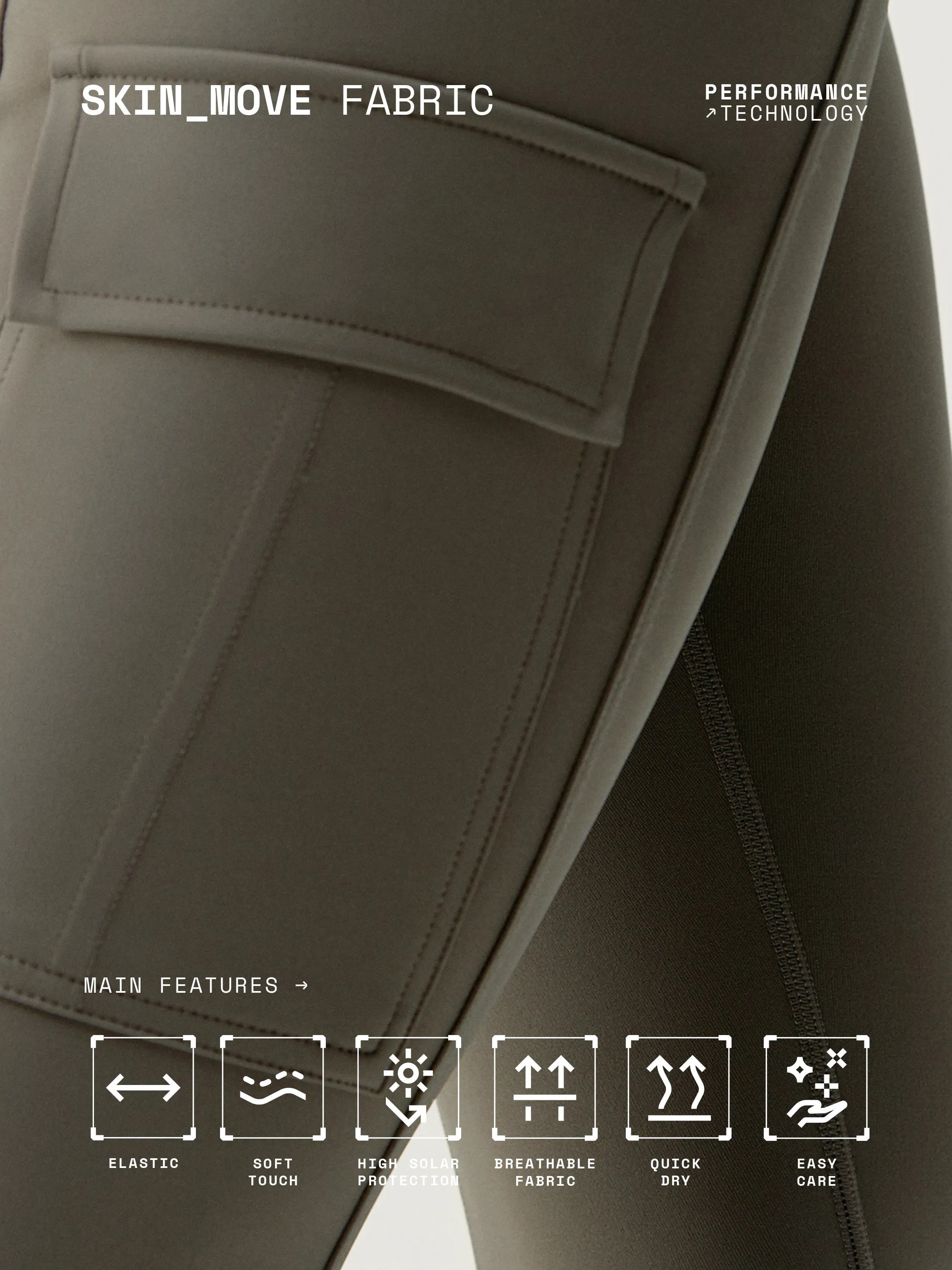 Legging Cargo - Noyer