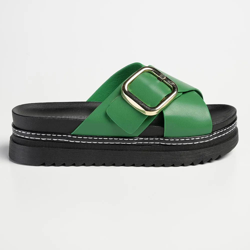 Madison Janiel Cross Over Mule - Green