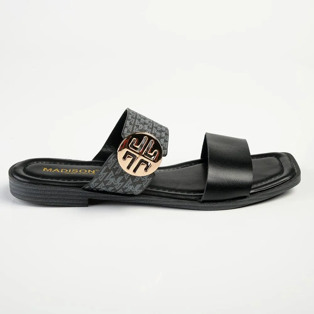 Madison Jen Double Strap Sandal - Black Multi