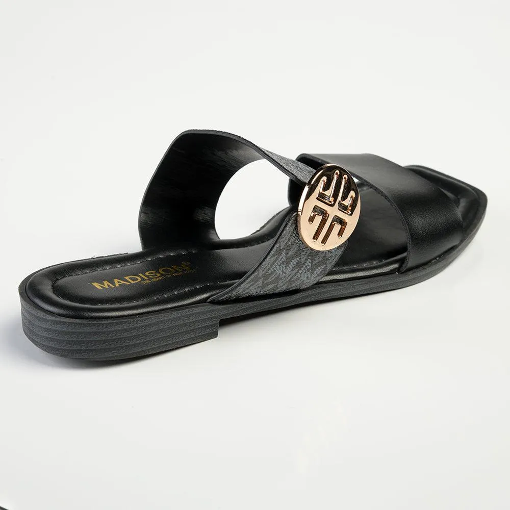 Madison Jen Double Strap Sandal - Black Multi