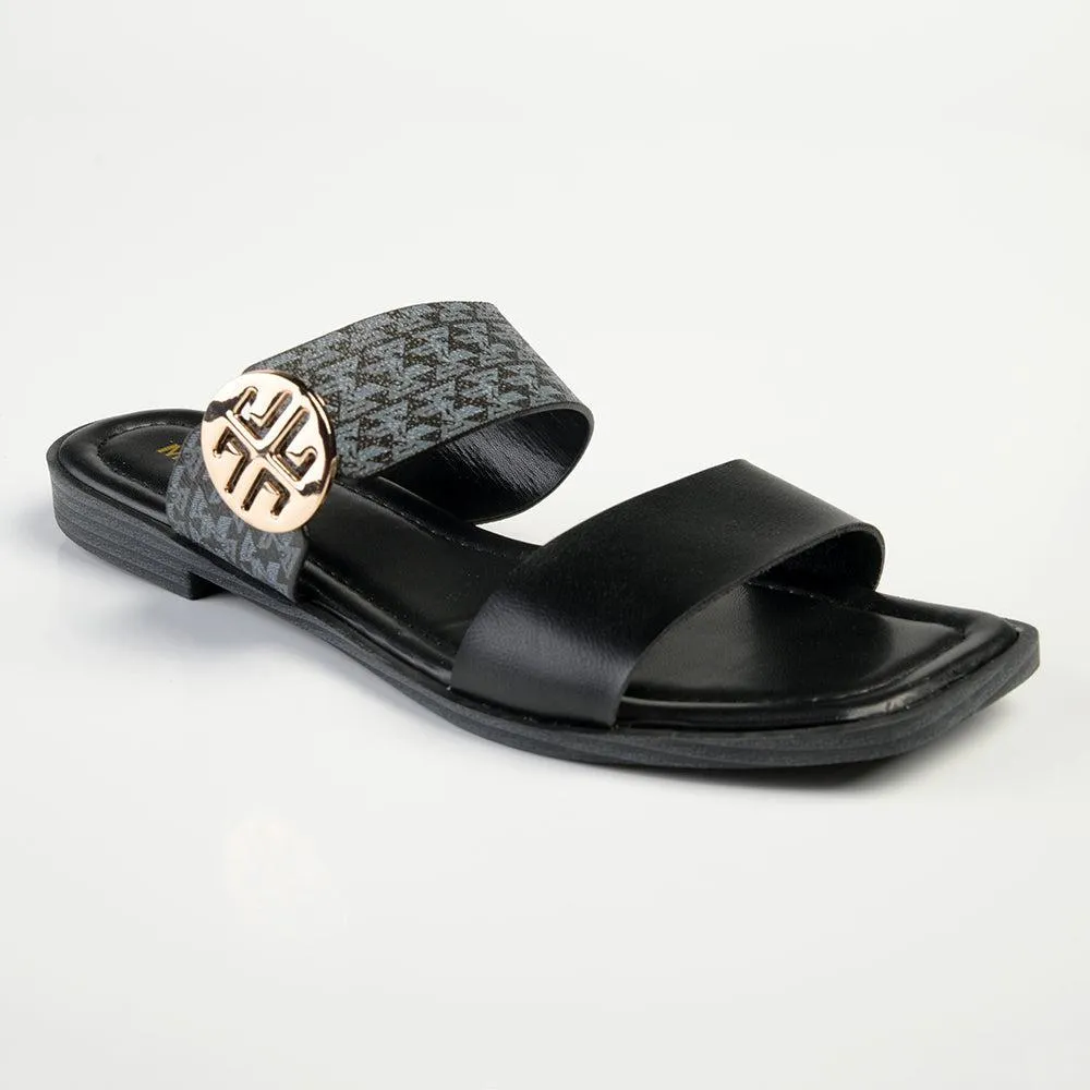 Madison Jen Double Strap Sandal - Black Multi