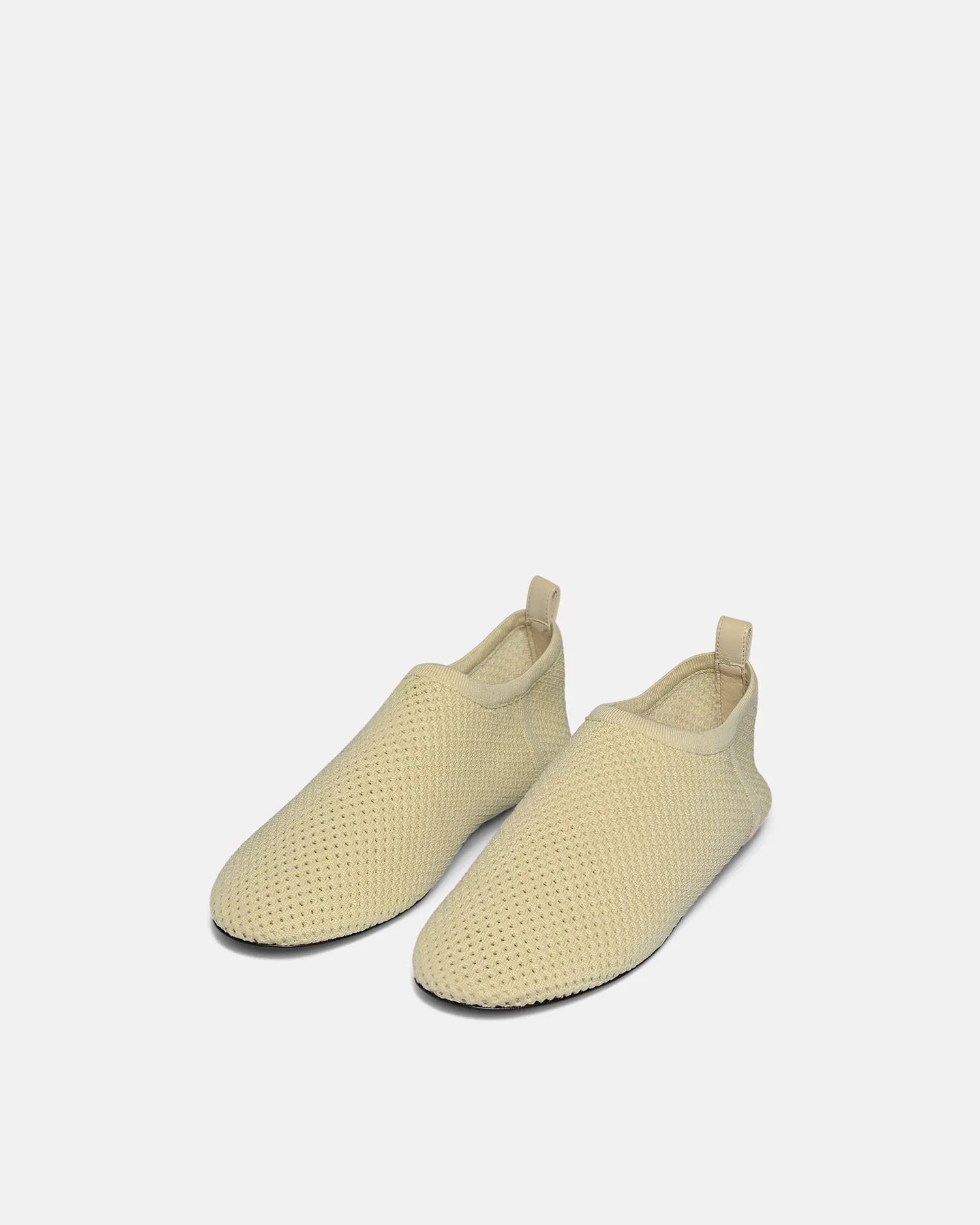 Maris Rounded Toe - Mesh-Knit Round-Toe Slip On Shoes - Sand Mesh