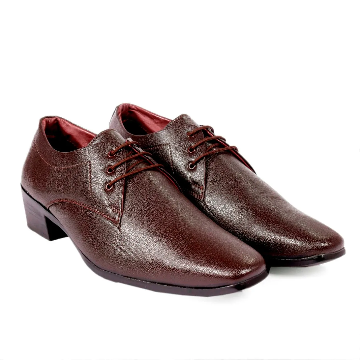 Men's Office Wear Height Increasing Derby Formal Shoes