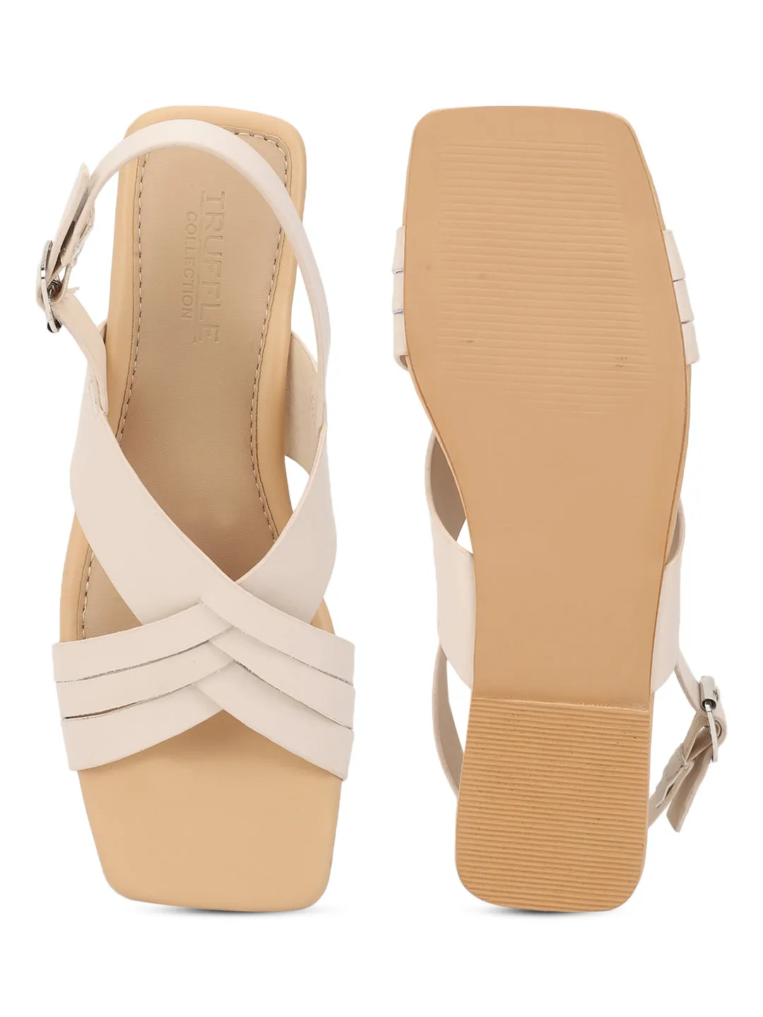 Nude PU Flats Sandals (TC-ST-001-NUD)