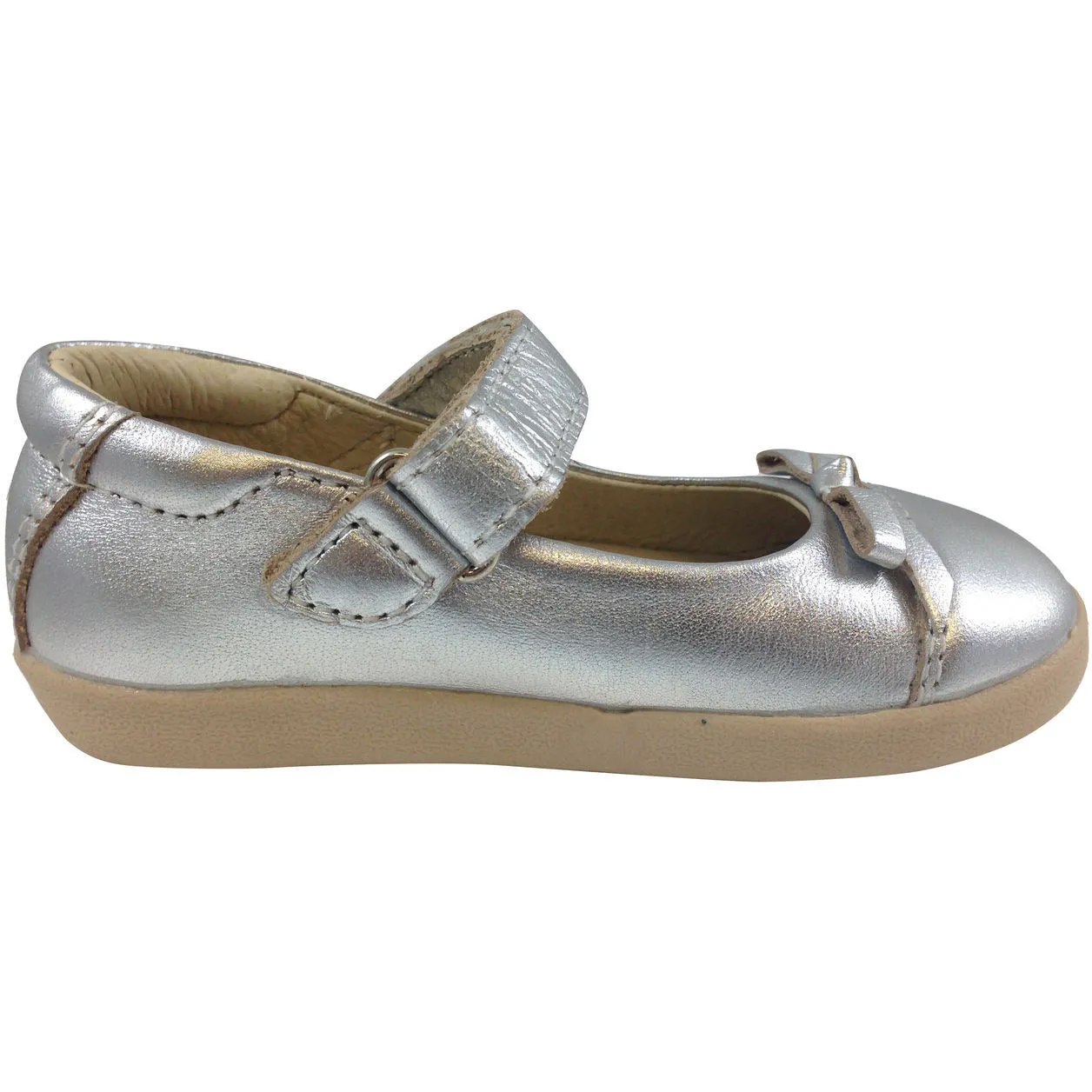 Old Soles Girl's 313 Silver Sista Flat