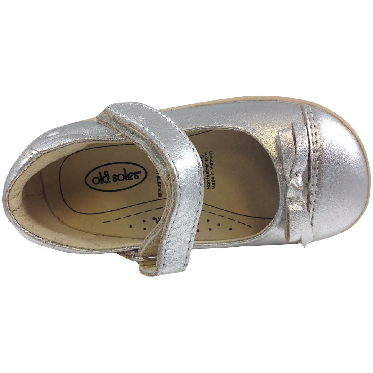 Old Soles Girl's 313 Silver Sista Flat