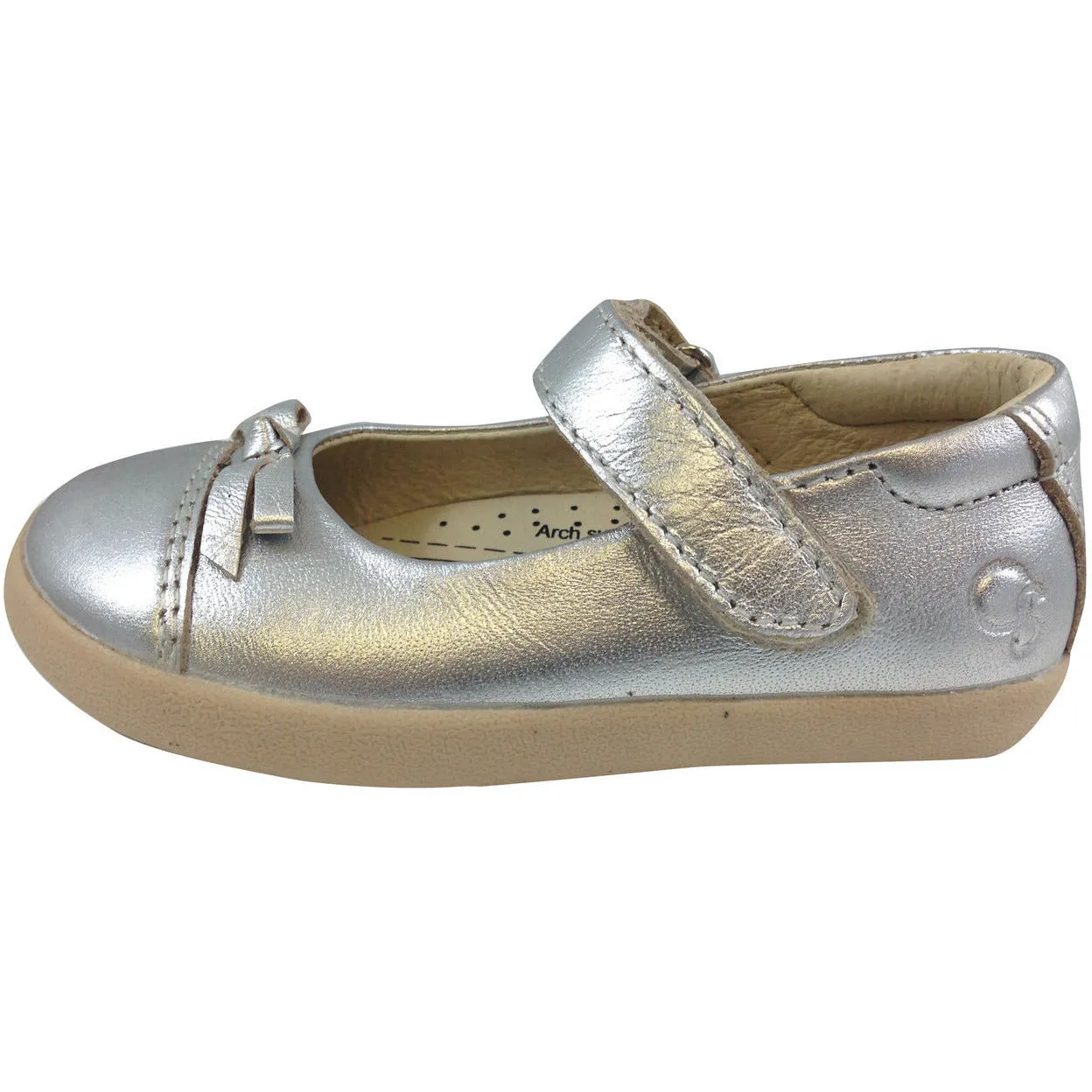 Old Soles Girl's 313 Silver Sista Flat