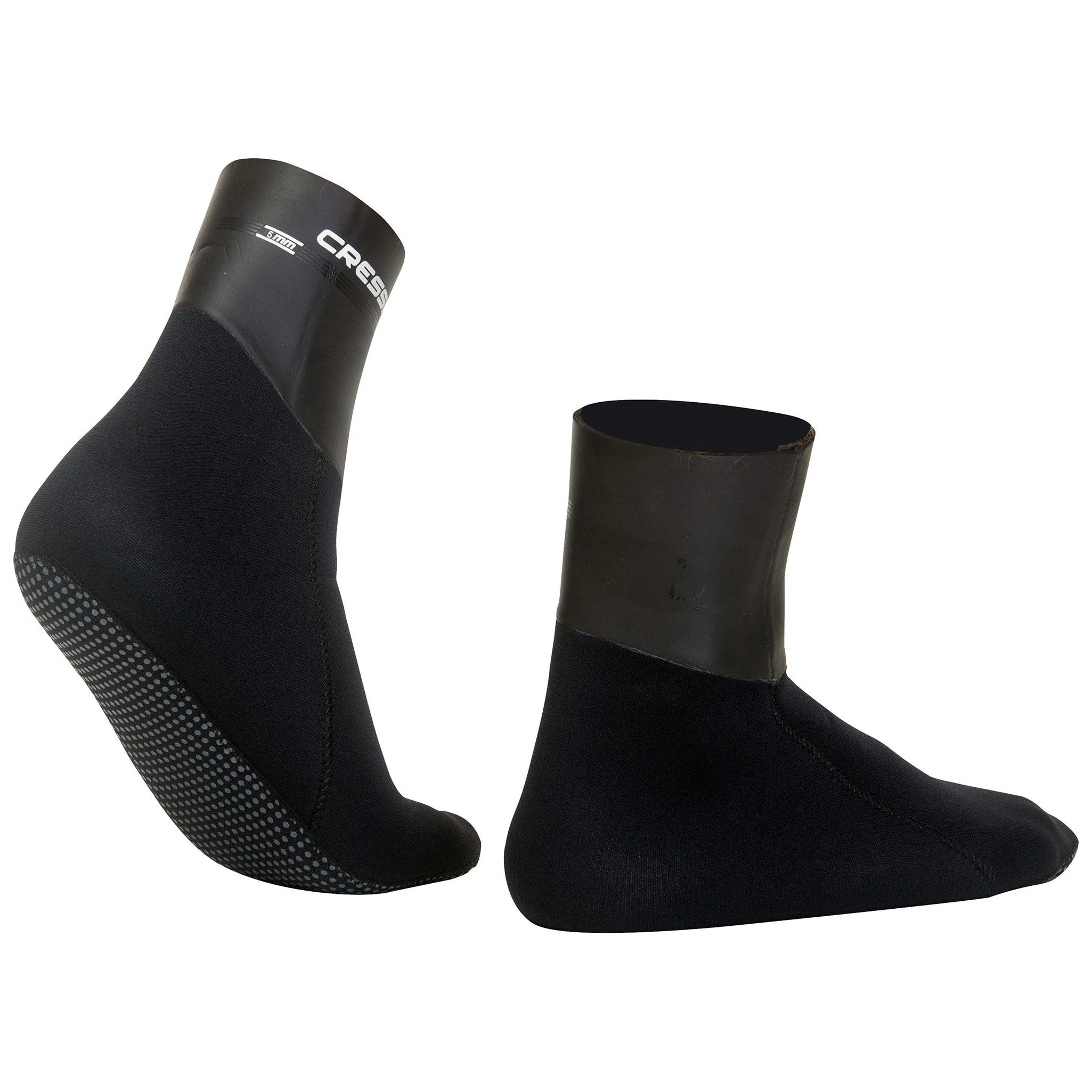 Open Box Cressi 5mm Sarago Neoprene Dive Socks - Black - Medium