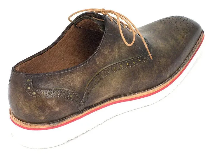 Paul Parkman Army Green Captoe Oxfords