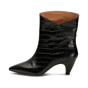 Paula boot leather - BLACK CROCO