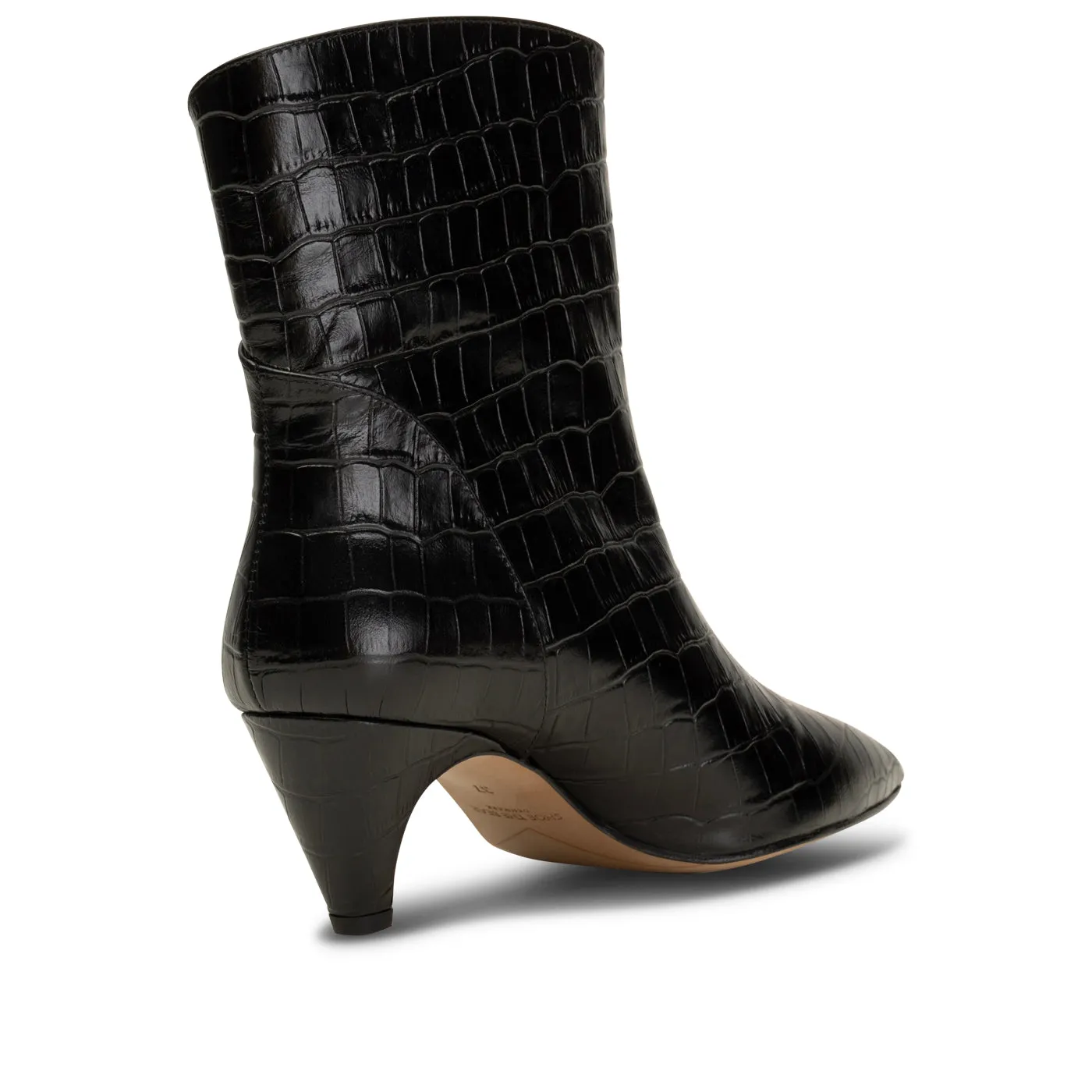 Paula boot leather - BLACK CROCO