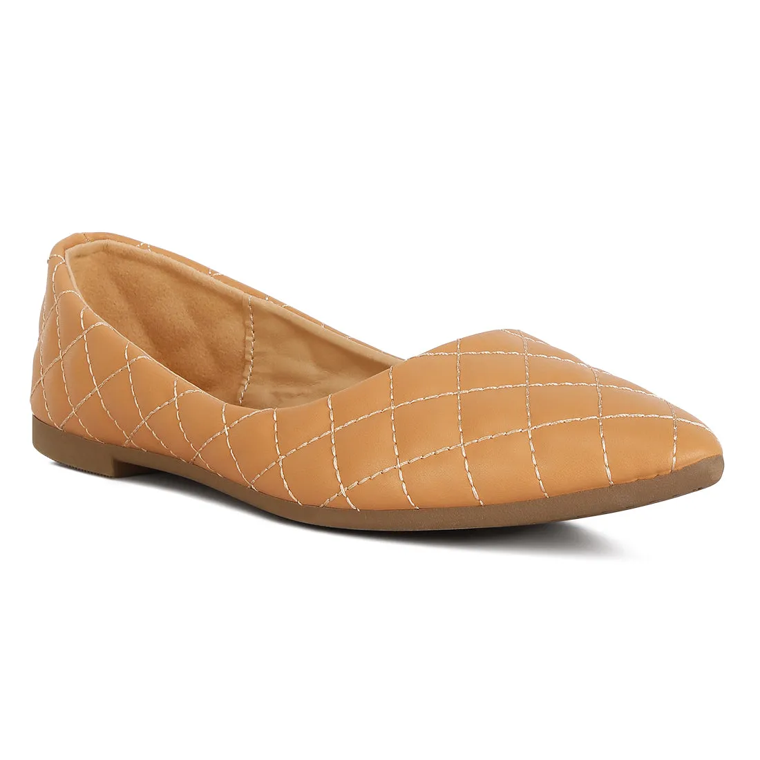 Quilted Detail Ballet Flats